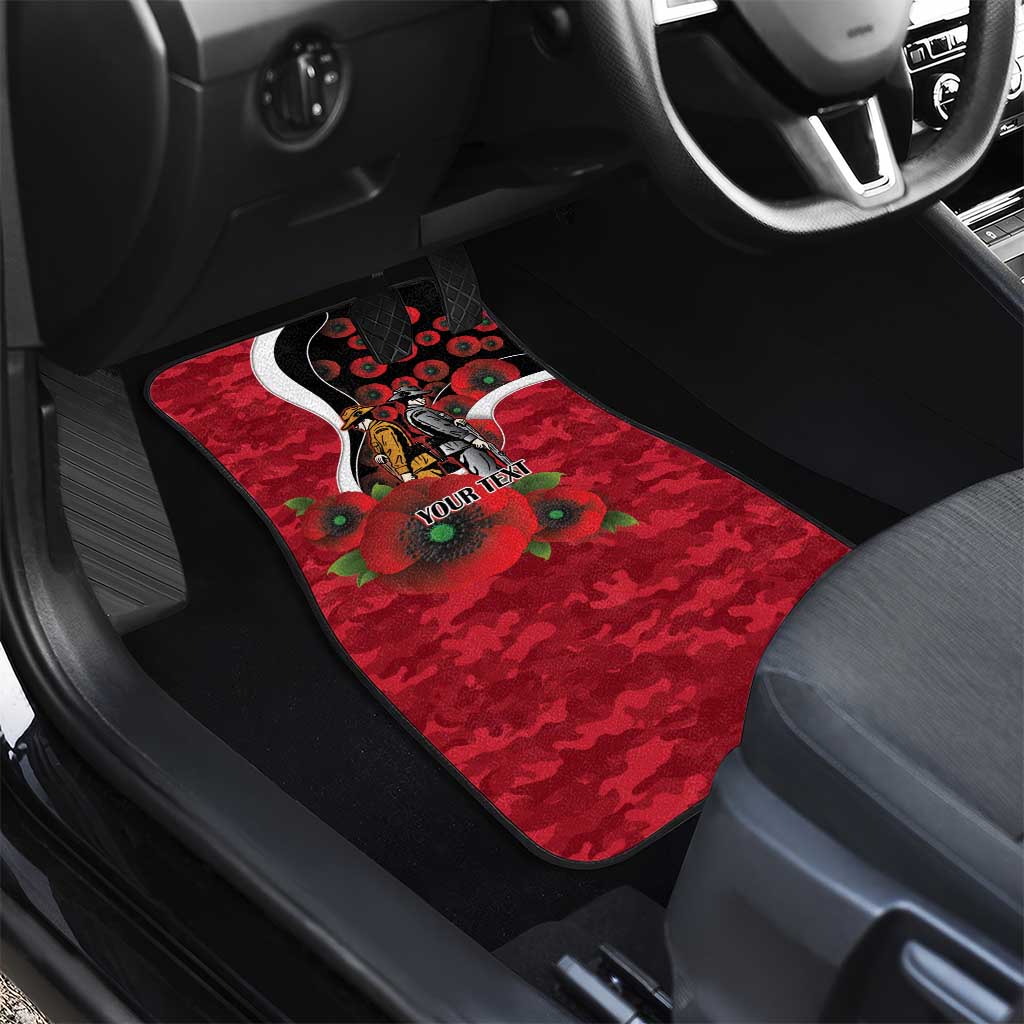 Essendon Bombers ANZAC Personalised Car Mats Lest We Forget Poppy Camo