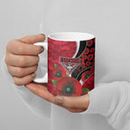 Essendon Bombers ANZAC Personalised Ceramic Mug Lest We Forget Poppy Camo