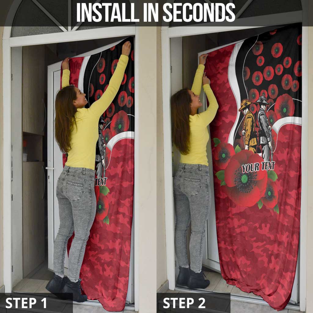 Essendon Bombers ANZAC Personalised Door Cover Lest We Forget Poppy Camo