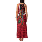 Essendon Bombers ANZAC Personalised Family Matching Tank Maxi Dress and Hawaiian Shirt Lest We Forget Poppy Camo