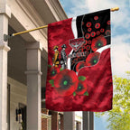 Essendon Bombers ANZAC Personalised Garden Flag Lest We Forget Poppy Camo