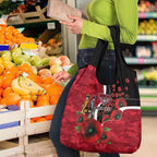 Essendon Bombers ANZAC Personalised Grocery Bag Lest We Forget Poppy Camo