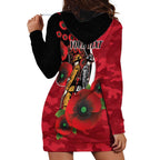 Essendon Bombers ANZAC Personalised Hoodie Dress Lest We Forget Poppy Camo