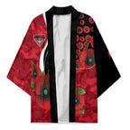 Essendon Bombers ANZAC Personalised Kimono Lest We Forget Poppy Camo