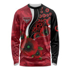 Essendon Bombers ANZAC Personalised Long Sleeve Shirt Lest We Forget Poppy Camo