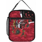 Essendon Bombers ANZAC Personalised Lunch Bag Lest We Forget Poppy Camo