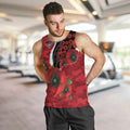Essendon Bombers ANZAC Personalised Men Tank Top Lest We Forget Poppy Camo