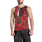Essendon Bombers ANZAC Personalised Men Tank Top Lest We Forget Poppy Camo