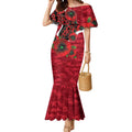 Essendon Bombers ANZAC Personalised Mermaid Dress Lest We Forget Poppy Camo
