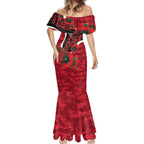 Essendon Bombers ANZAC Personalised Mermaid Dress Lest We Forget Poppy Camo