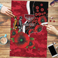 Essendon Bombers ANZAC Personalised Puzzle Lest We Forget Poppy Camo