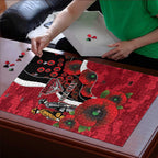 Essendon Bombers ANZAC Personalised Puzzle Lest We Forget Poppy Camo