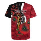 Essendon Bombers ANZAC Personalised Rugby Jersey Lest We Forget Poppy Camo