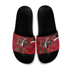 Essendon Bombers ANZAC Personalised Slide Sandals Lest We Forget Poppy Camo