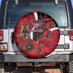Essendon Bombers ANZAC Personalised Spare Tire Cover Lest We Forget Poppy Camo