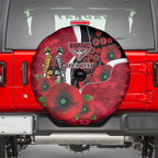 Essendon Bombers ANZAC Personalised Spare Tire Cover Lest We Forget Poppy Camo