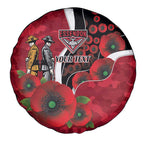 Essendon Bombers ANZAC Personalised Spare Tire Cover Lest We Forget Poppy Camo