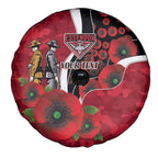 Essendon Bombers ANZAC Personalised Spare Tire Cover Lest We Forget Poppy Camo