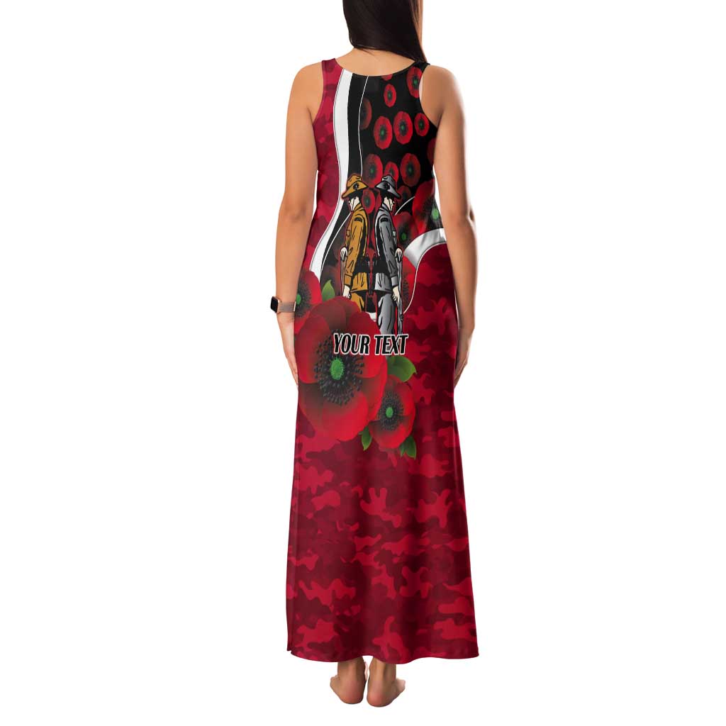 Essendon Bombers ANZAC Personalised Tank Maxi Dress Lest We Forget Poppy Camo