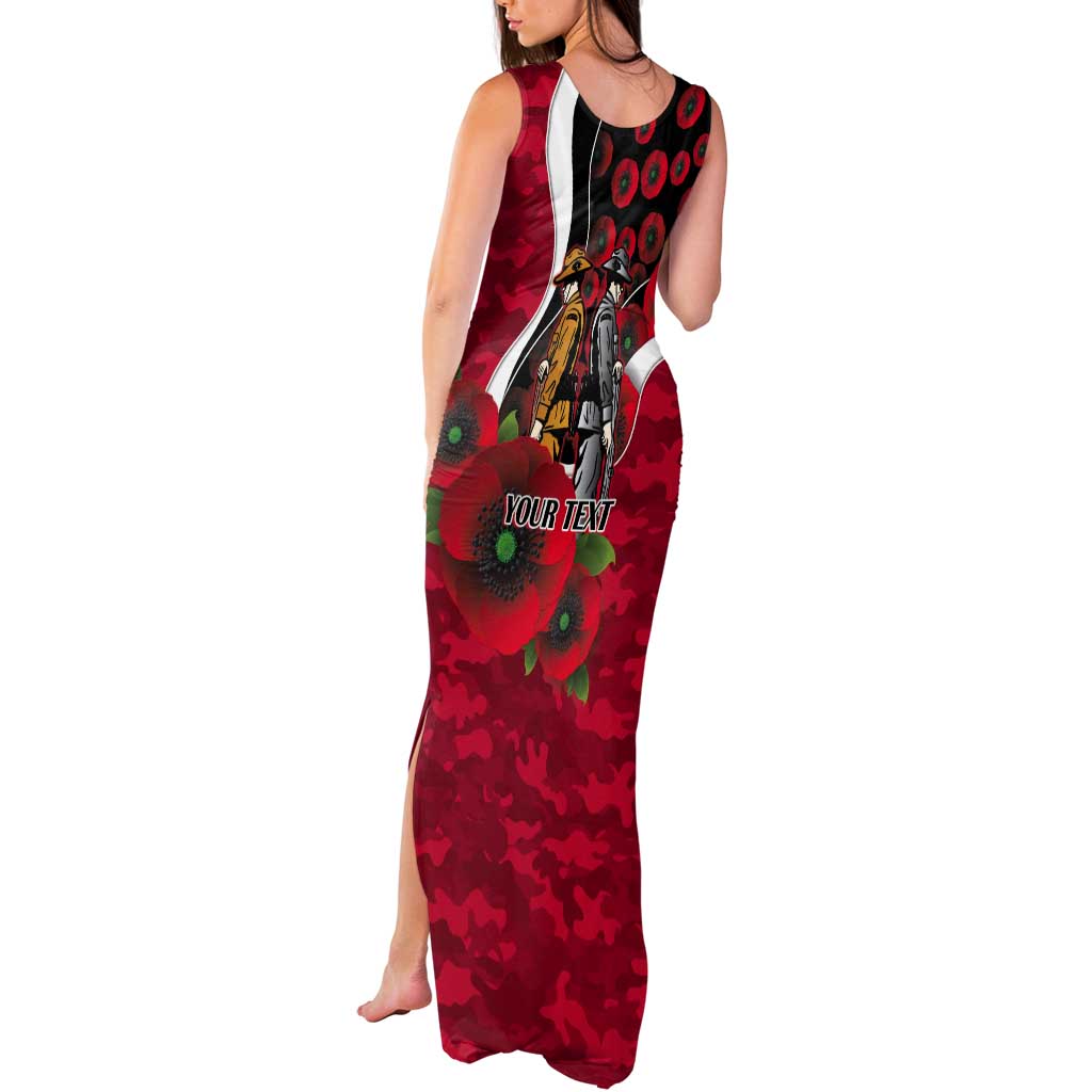 Essendon Bombers ANZAC Personalised Tank Maxi Dress Lest We Forget Poppy Camo