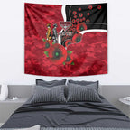 Essendon Bombers ANZAC Personalised Tapestry Lest We Forget Poppy Camo