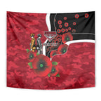 Essendon Bombers ANZAC Personalised Tapestry Lest We Forget Poppy Camo