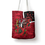 Essendon Bombers ANZAC Personalised Tote Bag Lest We Forget Poppy Camo