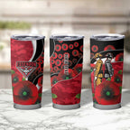 Essendon Bombers ANZAC Personalised Tumbler Cup Lest We Forget Poppy Camo