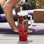 Essendon Bombers ANZAC Personalised Tumbler With Handle Lest We Forget Poppy Camo