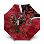 Essendon Bombers ANZAC Personalised Umbrella Lest We Forget Poppy Camo
