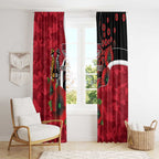 Essendon Bombers ANZAC Personalised Window Curtain Lest We Forget Poppy Camo