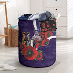 Fremantle Dockers ANZAC Personalised Laundry Basket Lest We Forget Poppy Camo