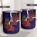 Fremantle Dockers ANZAC Personalised Laundry Basket Lest We Forget Poppy Camo