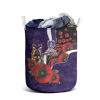 Fremantle Dockers ANZAC Personalised Laundry Basket Lest We Forget Poppy Camo