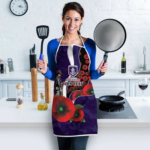 Fremantle Dockers ANZAC Personalised Apron Lest We Forget Poppy Camo