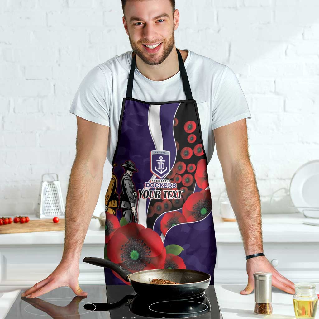 Fremantle Dockers ANZAC Personalised Apron Lest We Forget Poppy Camo