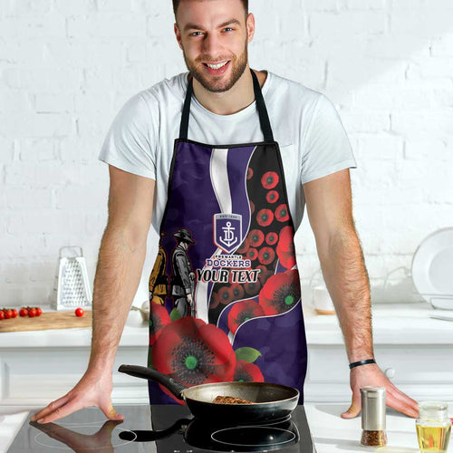 Fremantle Dockers ANZAC Personalised Apron Lest We Forget Poppy Camo