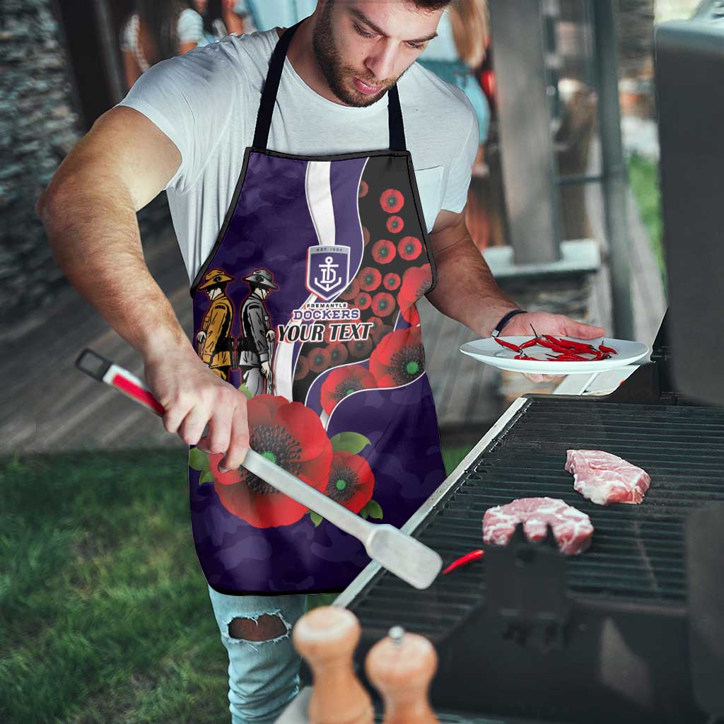 Fremantle Dockers ANZAC Personalised Apron Lest We Forget Poppy Camo
