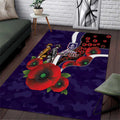 Fremantle Dockers ANZAC Personalised Area Rug Lest We Forget Poppy Camo
