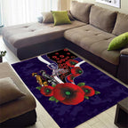 Fremantle Dockers ANZAC Personalised Area Rug Lest We Forget Poppy Camo