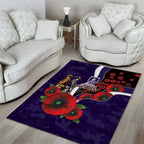 Fremantle Dockers ANZAC Personalised Area Rug Lest We Forget Poppy Camo