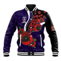 Fremantle Dockers ANZAC Personalised Baseball Jacket Lest We Forget Poppy Camo
