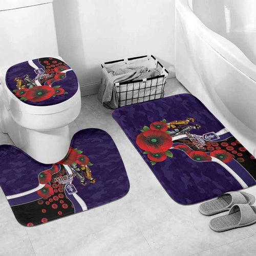 Fremantle Dockers ANZAC Personalised Bathroom Set Lest We Forget Poppy Camo