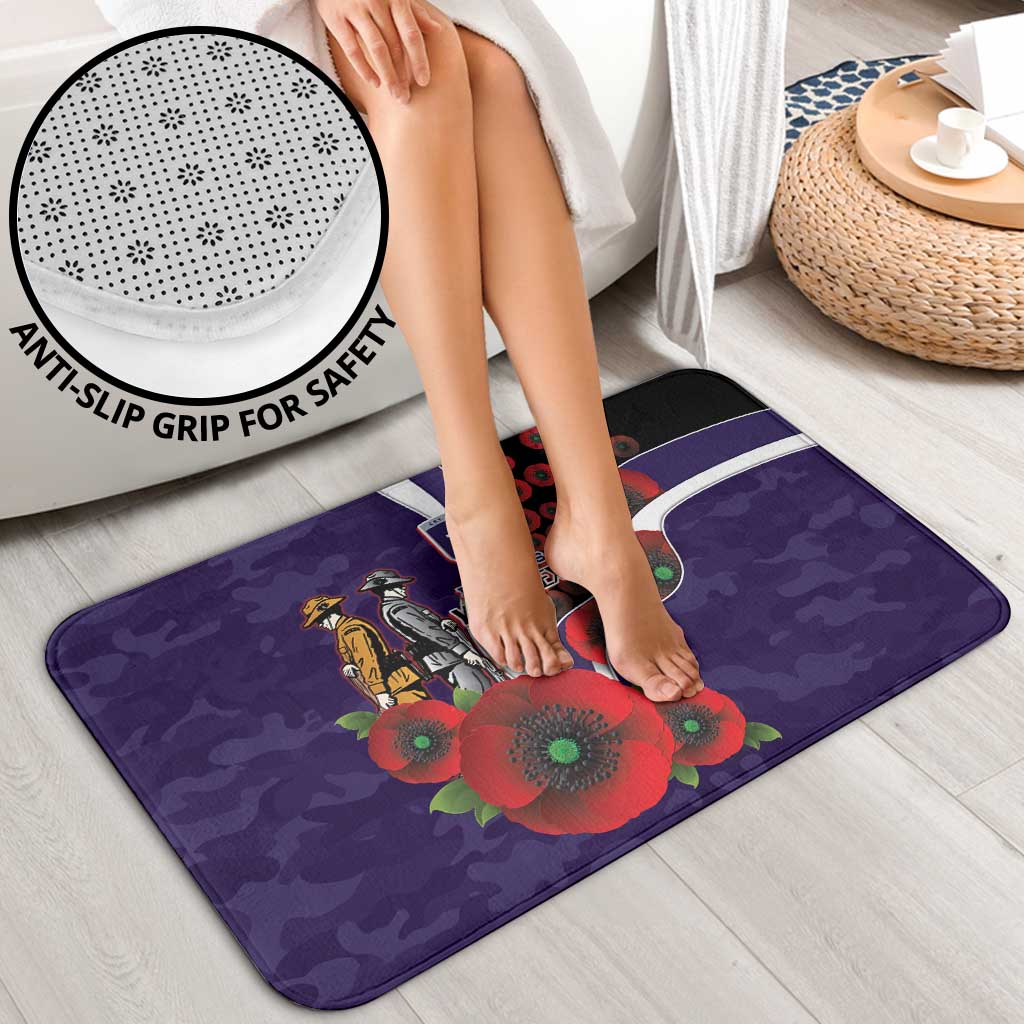 Fremantle Dockers ANZAC Personalised Bathroom Set Lest We Forget Poppy Camo