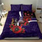 Fremantle Dockers ANZAC Personalised Bedding Set Lest We Forget Poppy Camo