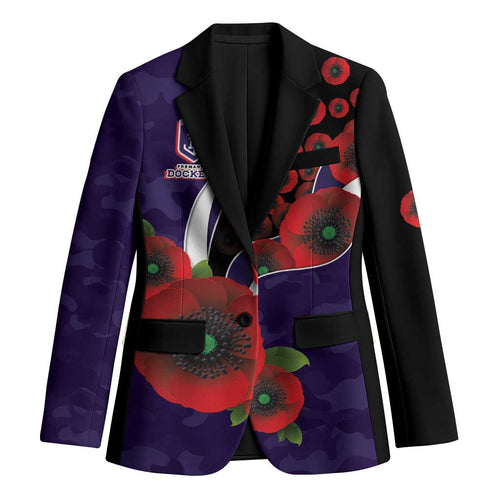 Fremantle Dockers ANZAC Personalised Blazer Lest We Forget Poppy Camo