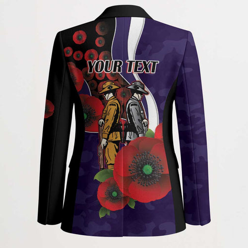 Fremantle Dockers ANZAC Personalised Blazer Lest We Forget Poppy Camo