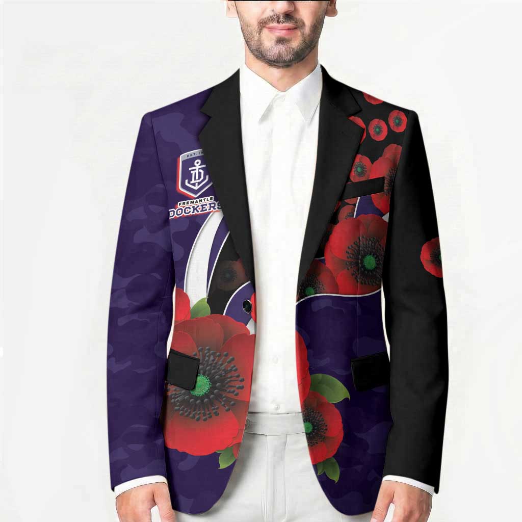 Fremantle Dockers ANZAC Personalised Blazer Lest We Forget Poppy Camo