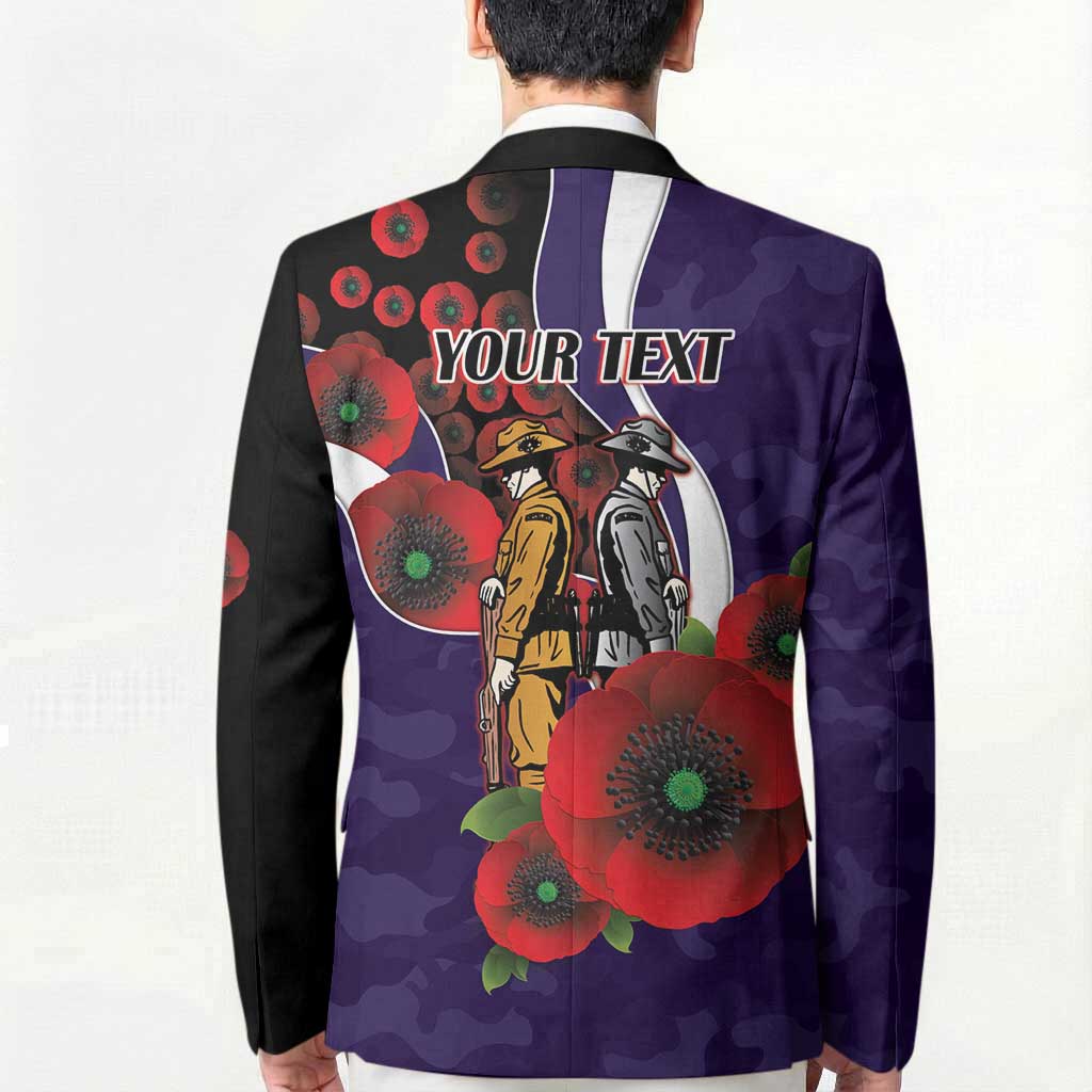 Fremantle Dockers ANZAC Personalised Blazer Lest We Forget Poppy Camo