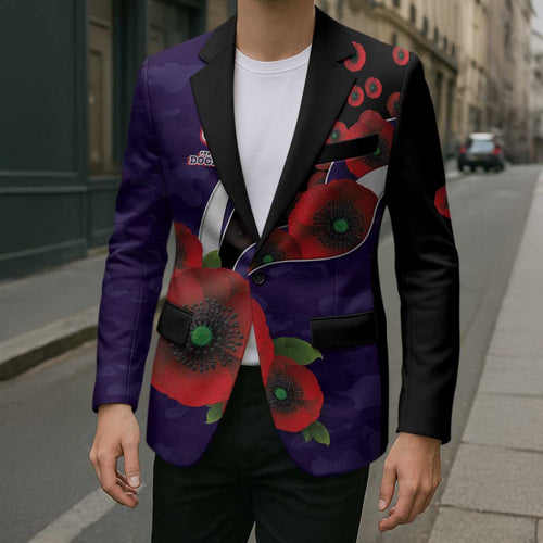 Fremantle Dockers ANZAC Personalised Blazer Lest We Forget Poppy Camo